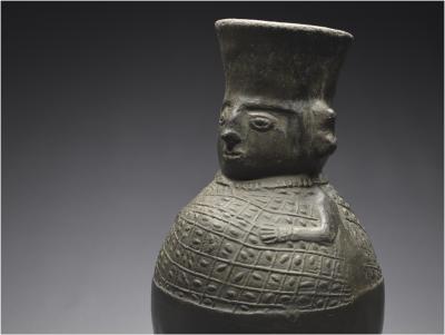 Culture Chimù, Pérou, Vase cérémoniel anthropomorphe en céramique vernissée, 1000 - 1470 ap J. -C. 2