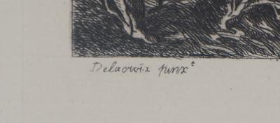 Eugène DELACROIX (d’après) Chasse au lion - Gravure d’après peinture 2