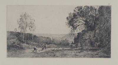 JB Camille COROT (d’après) - Hauteurs de Ville-d’Avray, 1873 - Gravure 2