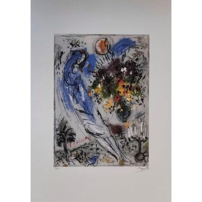 Marc CHAGALL (APRÈS) - Amour par la lune - Lithographie 2