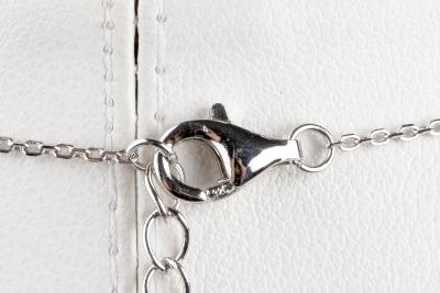 Collier abeille oxydes bleus en argent 925 2