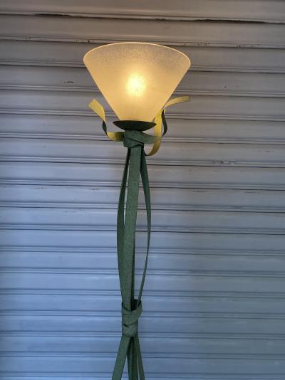 Sergio Terzani - paire de lampadaires avec étiquette d’origine. verre de murano 2