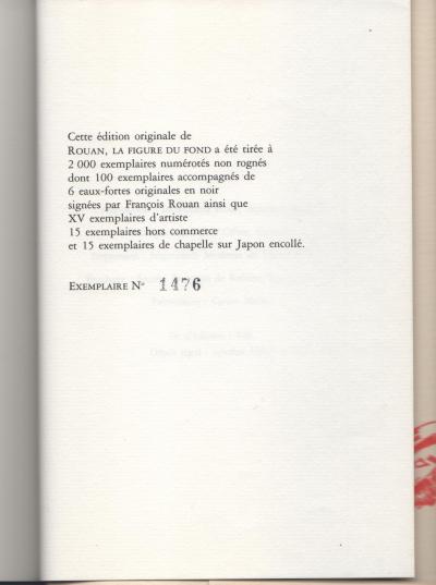 François Rouan - La figure du fond  dessin au Crayon page de garde 2