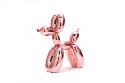 Editions Studio - Chien Ballon (Métal Or Rose) - Sculpture 2
