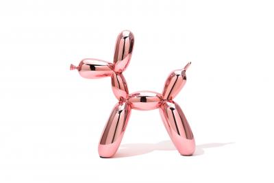 Editions Studio - Chien Ballon (Métal Or Rose) - Sculpture 2