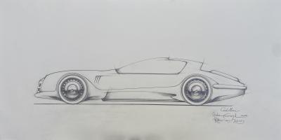 André Ferrand - Cadillac, retour vers jamais -  Dessin 2