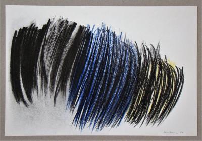 Hans HARTUNG (d’après) - Pastel P.1960-116, 1961 - Lithographie offset signée 2