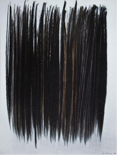 Hans HARTUNG (d'après) - Pastel P.1960-76, 1961 - Lithographie offset signée 2