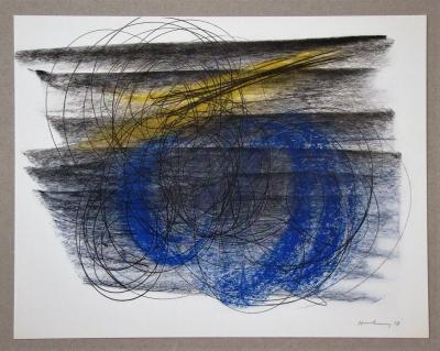Hans HARTUNG (d’après) - Pastel P.1958-91, 1961 - Lithographie offset signée 2