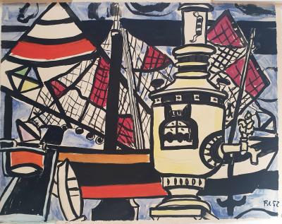 Fernand LÉGER (d’après) - Le Samovar, 1959 - Pochoir lithographie 2