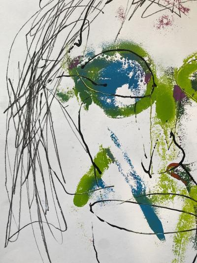 KOKIAN - Madame RAMA - Technique mixte sur papier Canson 2