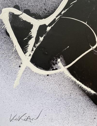 KOKIAN - Femme penchée - Technique mixte sur papier Canson 2