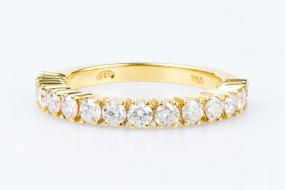 Bague diamant en or jaune 18 carats 2