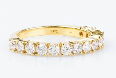 Bague diamant en or jaune 18 carats 2