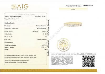 Bague diamant en or jaune 18 carats 2