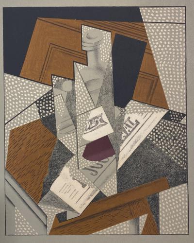 Juan Gris (d’après) - La bouteille - Lithographie sur papier cartonné 2