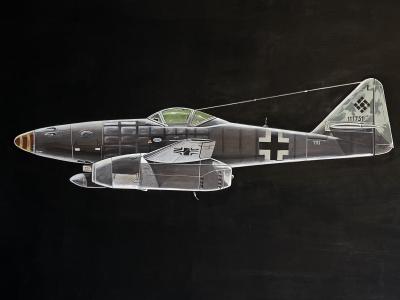 Jean Marcel Cuny - Avion Messerschmitt Me 262 - Peinture originale 2
