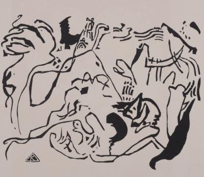 Vassily KANDINSKY - Jour du Jugement, ch. 1975 - Gravure sur bois originale 2