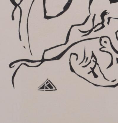 Vassily KANDINSKY - Jour du Jugement, ch. 1975 - Gravure sur bois originale 2