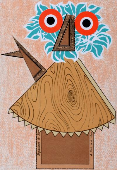 Enrico BAJ - Hibou, 1975 - Original lithograph 2