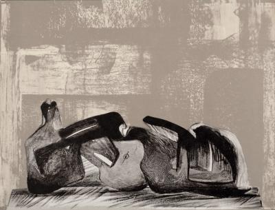 Henry MOORE - Reclining Figure Interior Setting I, 1977 - Lithograph 2