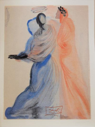 Salvador DALI - La splendeur de Béatrice, Gravure sur bois