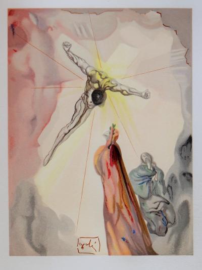 Salvador DALI - Apparition du christ, Gravure sur bois 2