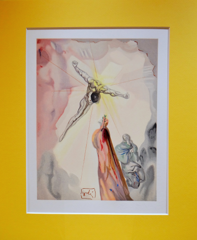 Salvador DALI - Apparition du christ, Gravure sur bois 2