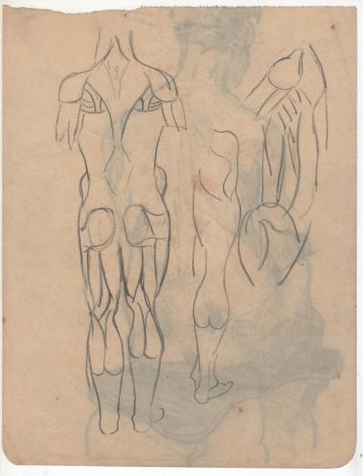 Ernest Rozier ENGEL-PAK - 5 Dessins d’étude au fusain 2