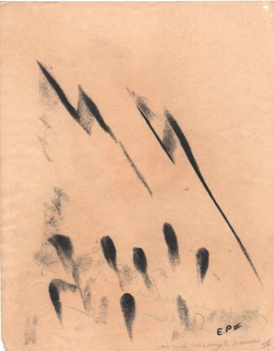 Ernest ENGEL-PAK - Composition - Dessin au fusain 2
