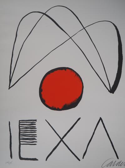 Alexander CALDER : IEXA : Strings and Red Ball - Lithographie originale, signée au crayon 2
