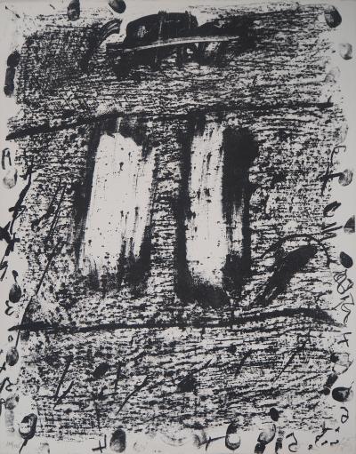 Antoni TAPIES - Empreinte et Numération - Lithographie originale, signée au crayon 2