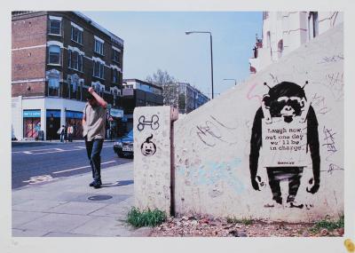 Steve Lazarides Banksy - Ape Rule (Laugh Now), 2000 - Photo numérotée et signée 2