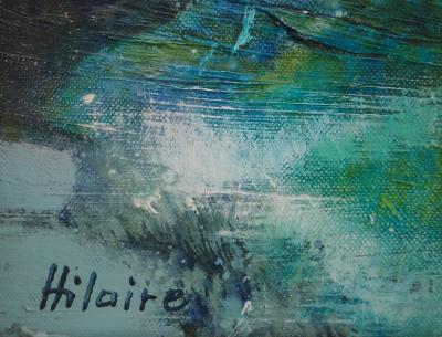 Camille Hilaire - Océan : Fracas des flots sur les rochers - Huile sur toile, Signée 2