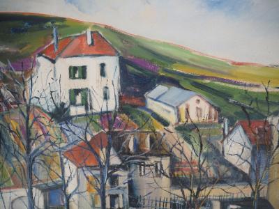 Elisée Maclet - Près de Paris, Les Faubourgs de Noisy - Huile sur toile Signée 2