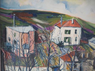 Elisée Maclet - Près de Paris, Les Faubourgs de Noisy - Huile sur toile Signée 2