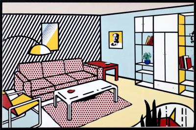 Roy LICHTENSTEIN - Tasse et Soucoupe II & Lampes Rouges, c. 1977 - Ensemble de 2 éphémères (impression offset et lithographie offset) 2