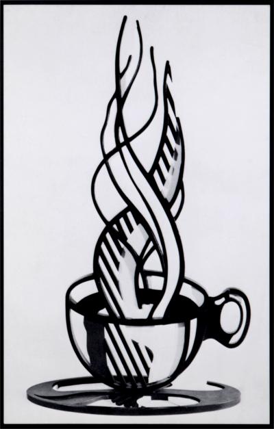 Roy LICHTENSTEIN - Tasse et Soucoupe II & Lampes Rouges, c. 1977 - Ensemble de 2 éphémères (impression offset et lithographie offset) 2