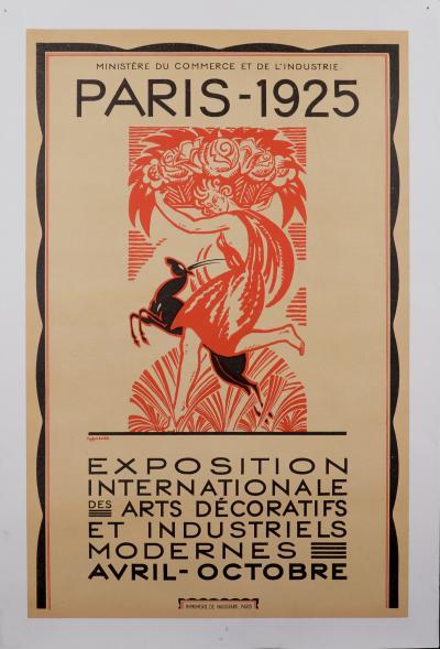 Robert BONFILS - Exposition Internationale des Arts Décoratifs et industriels modernes - Original poster Lithograph 2