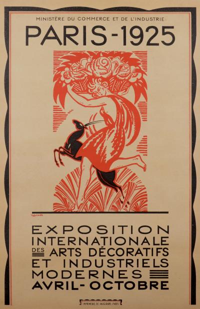 Robert BONFILS - Exposition Internationale des Arts Décoratifs et industriels modernes - Original poster Lithograph 2