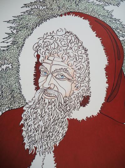 Jean MARAIS - Père Noël - Lithographie en couleurs Signée 2