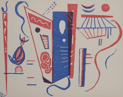Wassily KANDINSKY - Composition, 1939 (first edition) - Scarce Original Woodcut print 2
