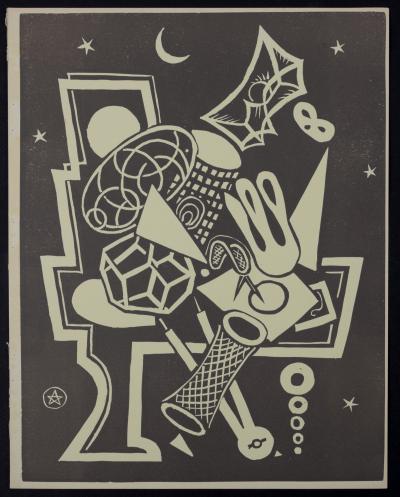 J.W POWER - L’homme calculateur, 1939 (first edition) - Scarce Linocut 2
