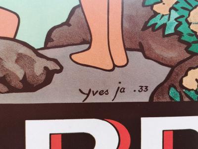 Yves Ja (d’après) - Bretagne, Dinard, plage de l’Ecluse - Affiche 2