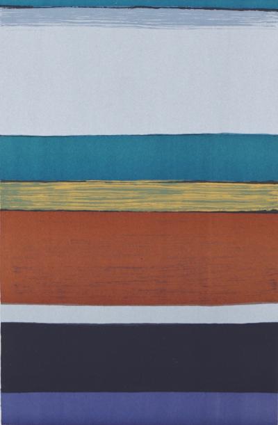 Anna Eva BERGMAN (1909-1987) L12-1971 Multihorisont (1971) Litografia originale in colori prova firmata e giustificata in 75 prove