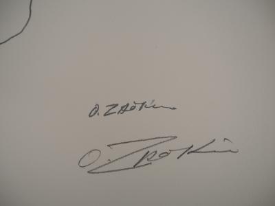 Ossip ZADKINE : Mythologie Cerbère capturé - Lithographie originale signée 2