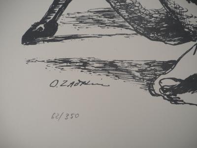 Ossip ZADKINE : Mythologie Hercule et le Taureau du roi de Crète - Lithographie originale signée 2