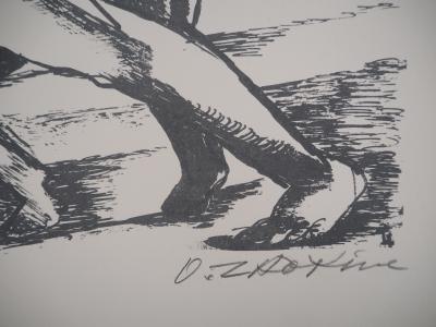 Ossip ZADKINE : Mythologie Hercule et le Taureau du roi de Crète - Lithographie originale signée 2