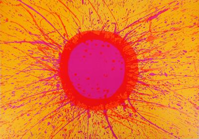 Walasse Ting -  Naissance du soleil - Lithographie originale, Signée 2