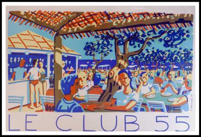 François BOISROND - Club 55 St Tropez, Plage de Ramatuelle, 1996, affiche originale